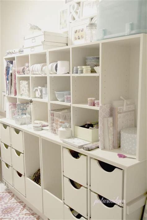 40 Best Craft Rooms Using IKEA Furniture 51 | Craft storage ideas for small spaces, Craft ...