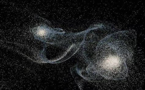 Andromeda/Milky Way collision (simulation) | Andromeda galaxy, Milky way, Milky way galaxy