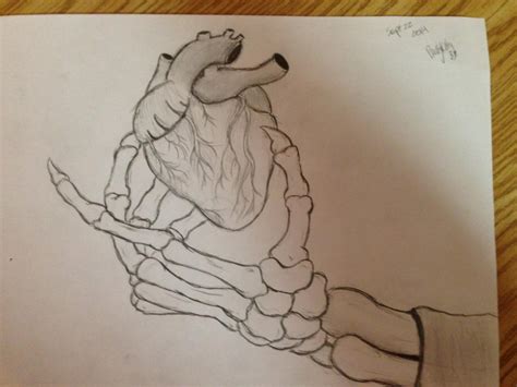 Skeleton Hand Holding a Heart by prettykitty39 on DeviantArt
