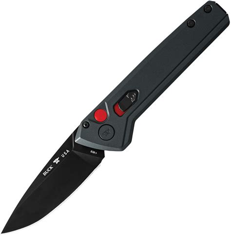 Buck Auto Deploy Button Lock Gray – KnifeStore.com