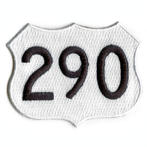 Texas Highway 290 Sign Embroidered Iron On Patch