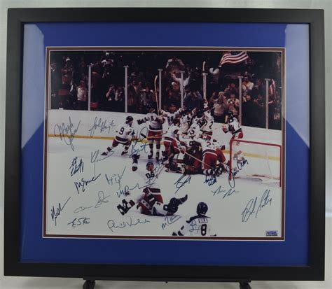 Lot Detail - Miracle On Ice 1980 Team USA Signed & Framed 16x20 ...