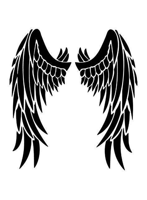 Angel Wing Tattoo Stencil