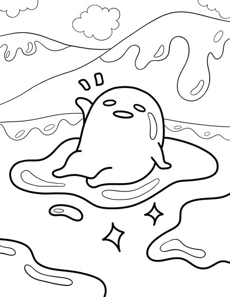 Gudetama Printable coloring page - Download, Print or Color Online for Free