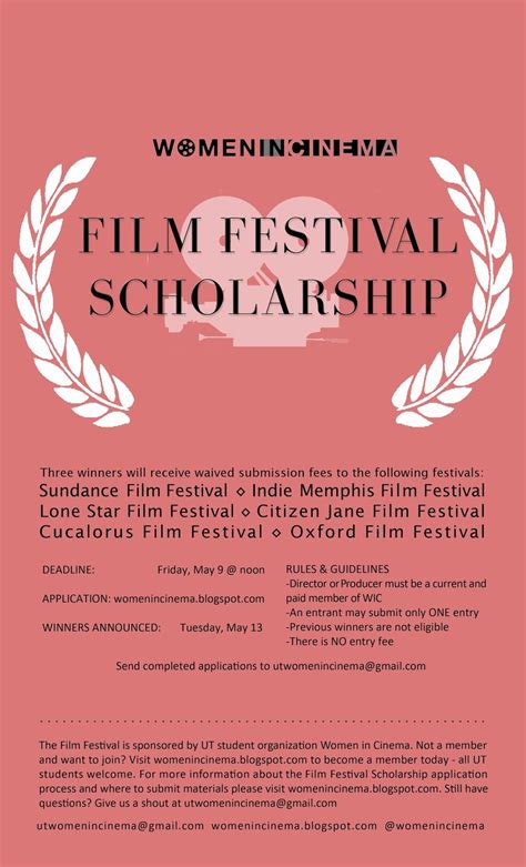 Women In Cinema Blog: Film Festival Scholarship Spring 2014