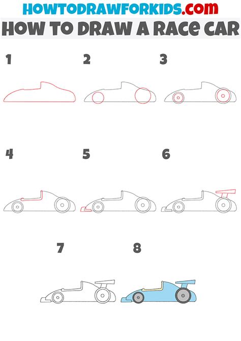 How to Draw a Race Car - Easy Drawing Tutorial For Kids