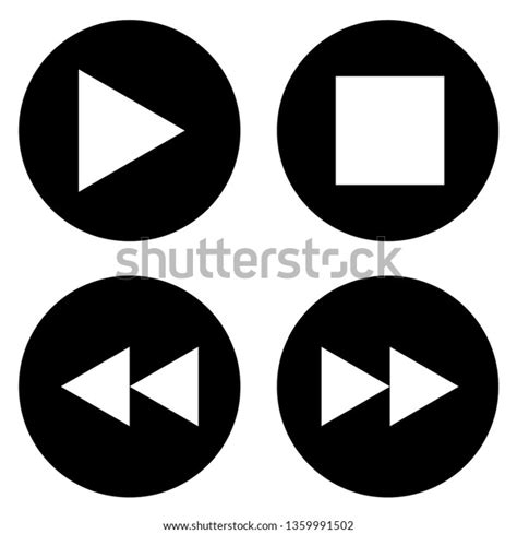 Buttons Icon Music Vector Eps 10 Stock Vector (Royalty Free) 1359991502 | Shutterstock