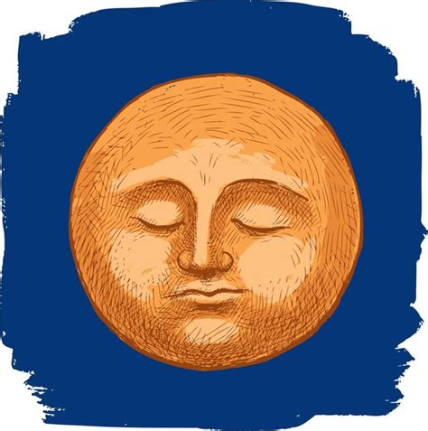 Premium Vector | The sleeping moon in the night sky