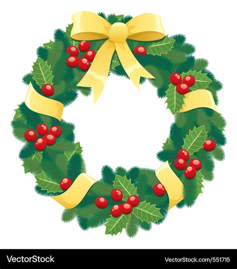 Christmas wreath Royalty Free Vector Image - VectorStock