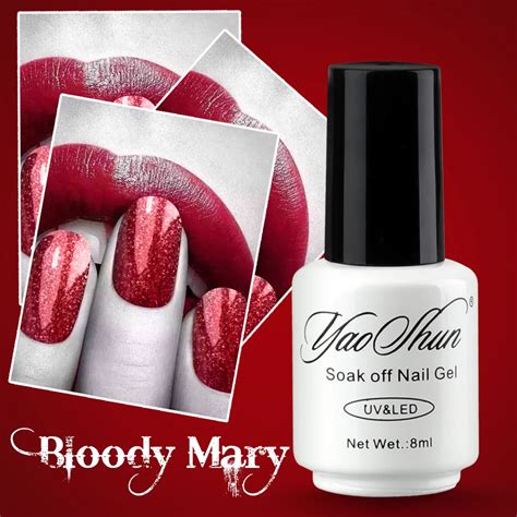 Yao Shun Bloody Mary Series 3D red gel nail polish 8ML Halloween soak off uv gel led nail polish ...