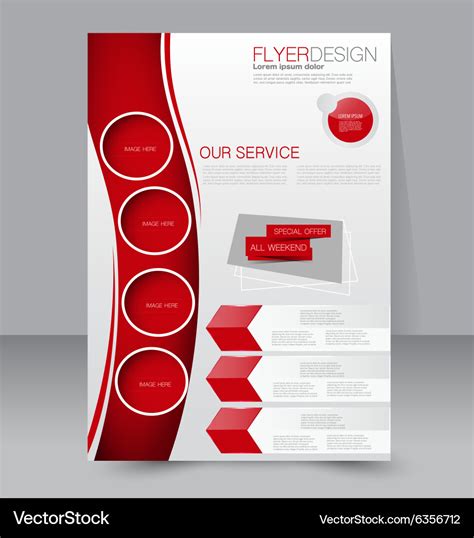 Flyer template business brochure editable a4 Vector Image