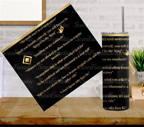 Katt Williams Motivational Quotes Black Leather With Gold Writing 20oz ...