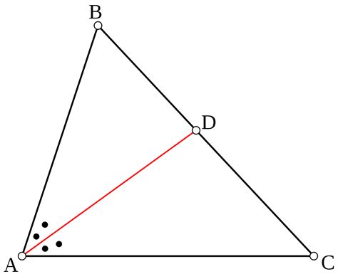 A triangle has corners at points A, B, and C. Side AB has a length of 45 . The distance between ...