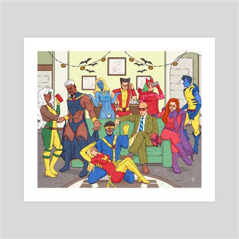 X-Men Costume Themed Halloween Party, an art print by Oluwaseye Sanyaolu - INPRNT