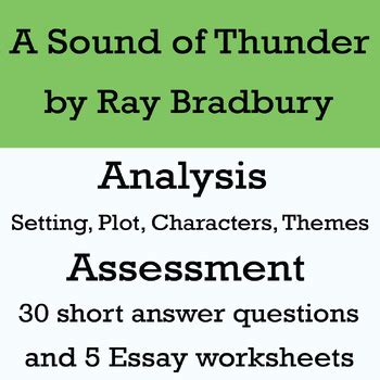 A Sound of Thunder Analysis, Reading Comprehension Questions & Essay worksheets.