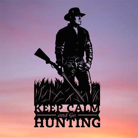 Hunting Quotes Keep Calm and Go Hunting / Deer Hunting / Duck Hunting / Hunting Rifle DXF and ...