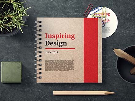 Free Notebook Mockup Template (PSD)