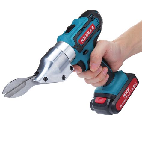 25V Electric Sheet Metal Shear Cordless Rechargeable Tin Snips Cutter ...