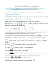 24. Applications of Taylor series binomial series-1.pdf - Lesson 24 Applications of Taylor ...