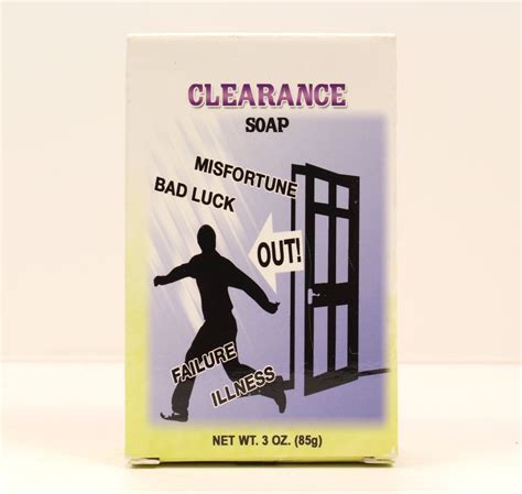 Clear away negative vibrations in your life by using Clearance Soap daily.