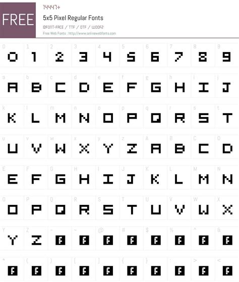 5x5 Pixel Regular 1.0 Fonts Free Download - OnlineWebFonts.COM