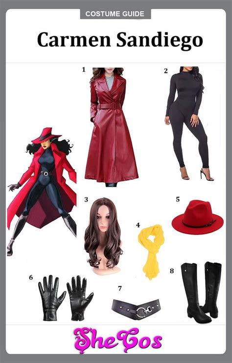 The Easy Way for Carmen Sandiego Costume DIY | SheCos Blog