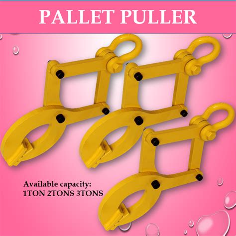 Red 1T 2T 3T Curved Heads Pallet Hook Puller Pallet Clamp Hoist Claw ...