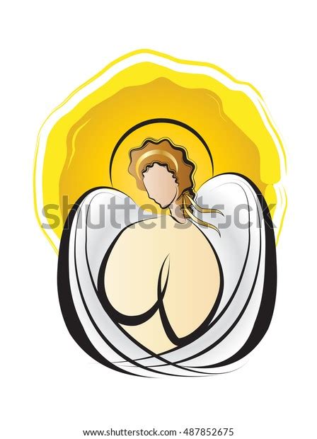 Angel Symbol Evangelist St Matthew Vector Stock Vector (Royalty Free ...