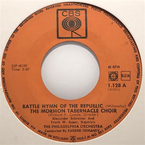 The Mormon Tabernacle Choir* - Battle Hymn Of The Republic (Vinyl ...