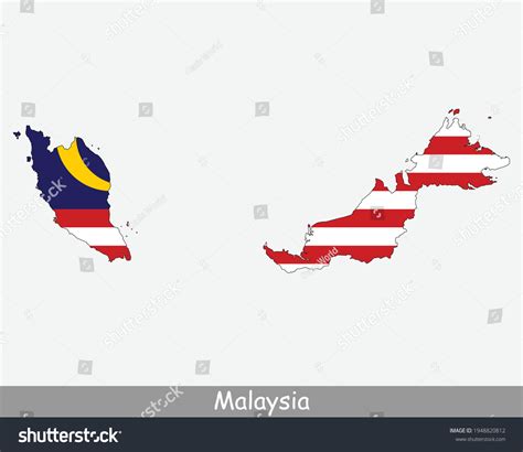 Malaysia Map Flag Map Malaysia Malaysian Stock Vector (Royalty Free) 1948820812 | Shutterstock