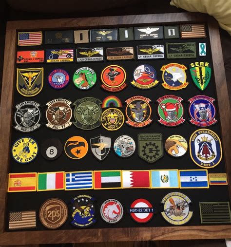 Patch Display Frame Military Shadow Box Walnut Military | Etsy