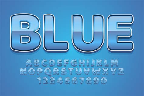 decorative blue Font and Alphabet vector 5909195 Vector Art at Vecteezy