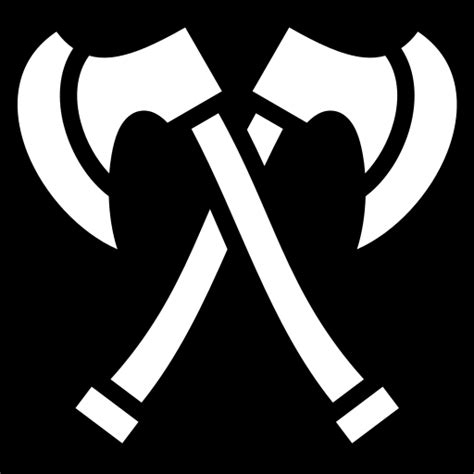 Crossed axes icon | Game-icons.net