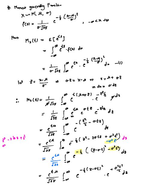 8.Note 15 Apr 2024 - Moment generating Function NLM o f x 7 C dances Now My t E et et fin do 1 ...