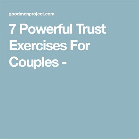 7 Powerful Trust Exercises For Couples - | Trust exercises for couples ...