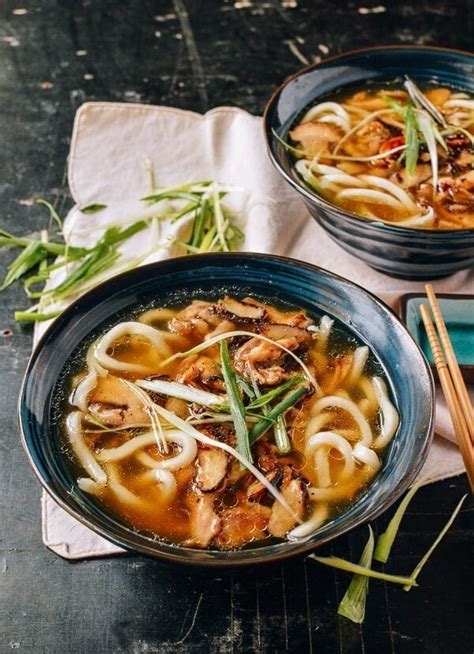 Udon Noodle Soup with Chicken & Mushrooms - The Woks of Life