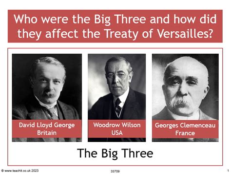 Big Three: Treaty of Versailles | GCSE history lesson | Teachit