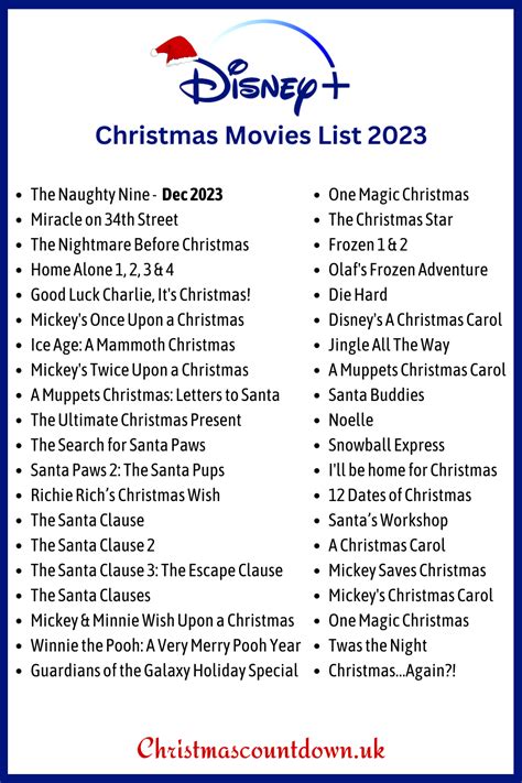 Disney Plus Christmas Movies List For 2024