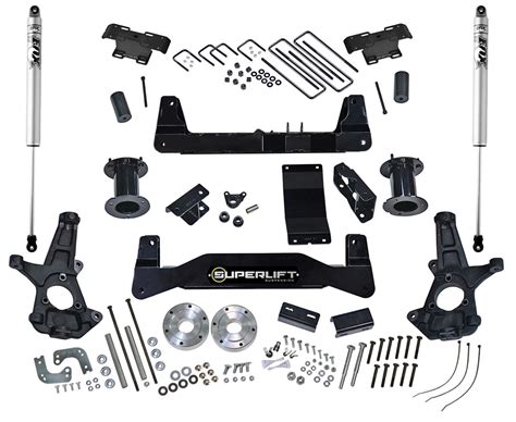 SuperLift 6.5" Lift Kit 2014-2018 Chevy Silverado GMC Sierra 1500 4WD Aluminum/Stamped Steel ...