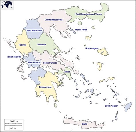 Printable Maps, Printables, Pythagoras’ Theorem, Greece Map, Map ...