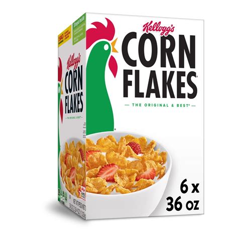 Kellogg's Corn Flakes, Breakfast Cereal, Original, Bulk Size, 36 Oz, 6 Ct - Walmart.com ...