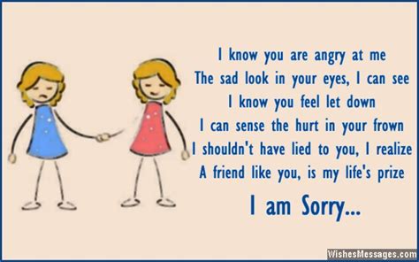 I Am Sorry Messages for Friends: Apology Quotes and Notes ...