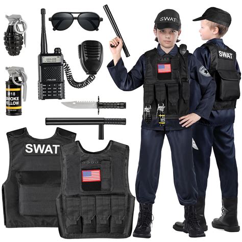 Buy LuucioLuucio SWAT Officer Costume for Kids, Costume for kids, with ...