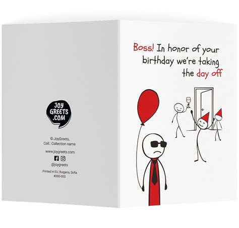 Birthday Card for Boss, Funny Boss Birthday Card, Personalised Employer Birthday Card, Employer ...