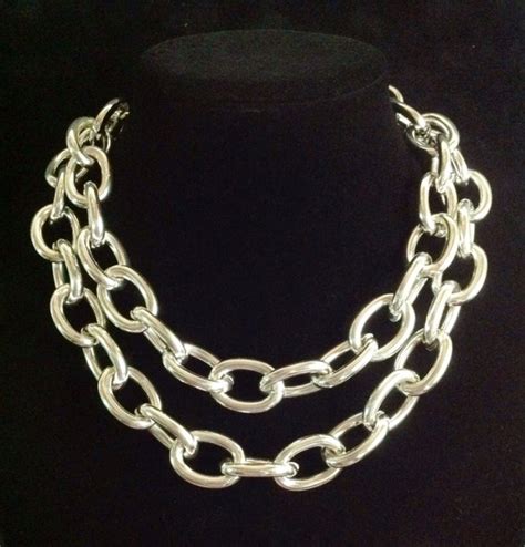 Chunky silver chain necklace. Silver chain necklace. Large