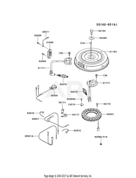 Kawasaki FR691V-CS14 4 Stroke Engine FR691V Parts Diagram for ELECTRIC ...