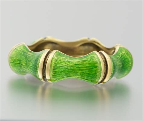 A Tiffany & Co 18k Gold and Enamel Ring , 10.21.11