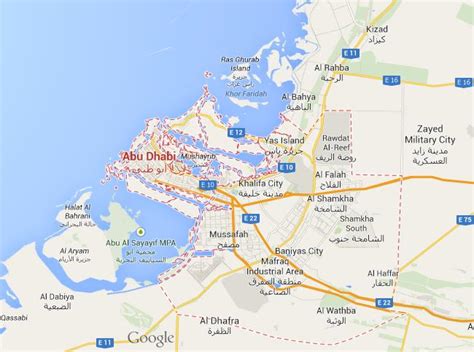 Map of Abu Dhabi