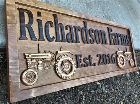 Personalized Farmhouse Decor Custom Farmhouse Sign Country Home Decor Wood Anniversary Tractor ...