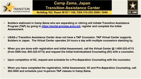 Transition Assistance Program (TAP) :: US ARMY GARRISON JAPAN